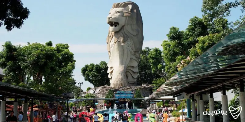 مجسمه مرلیون سنتوزا (Merlion Statue Sentosa) جاهای دیدنی سنگاپور