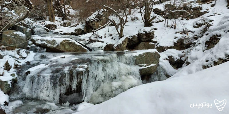 دربند از جاهای دیدنی تهران در زمستان