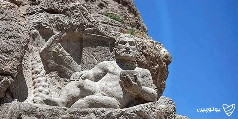 بیستون - حجاری هرکول لمیده